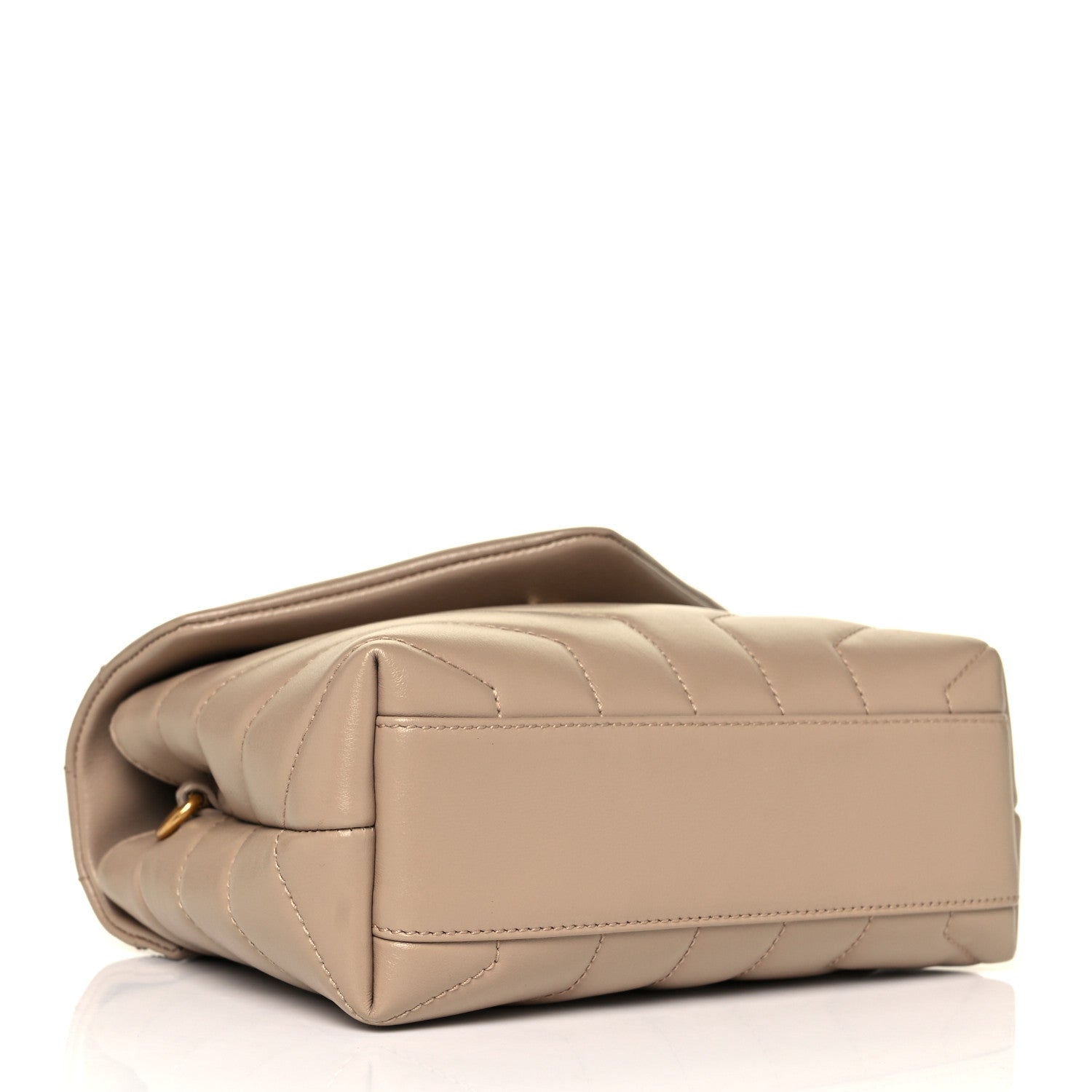 Saint Laurent Calfskin Y Quilted Monogram Toy Loulou Crossbody Bag Dark Beige 3 of 9