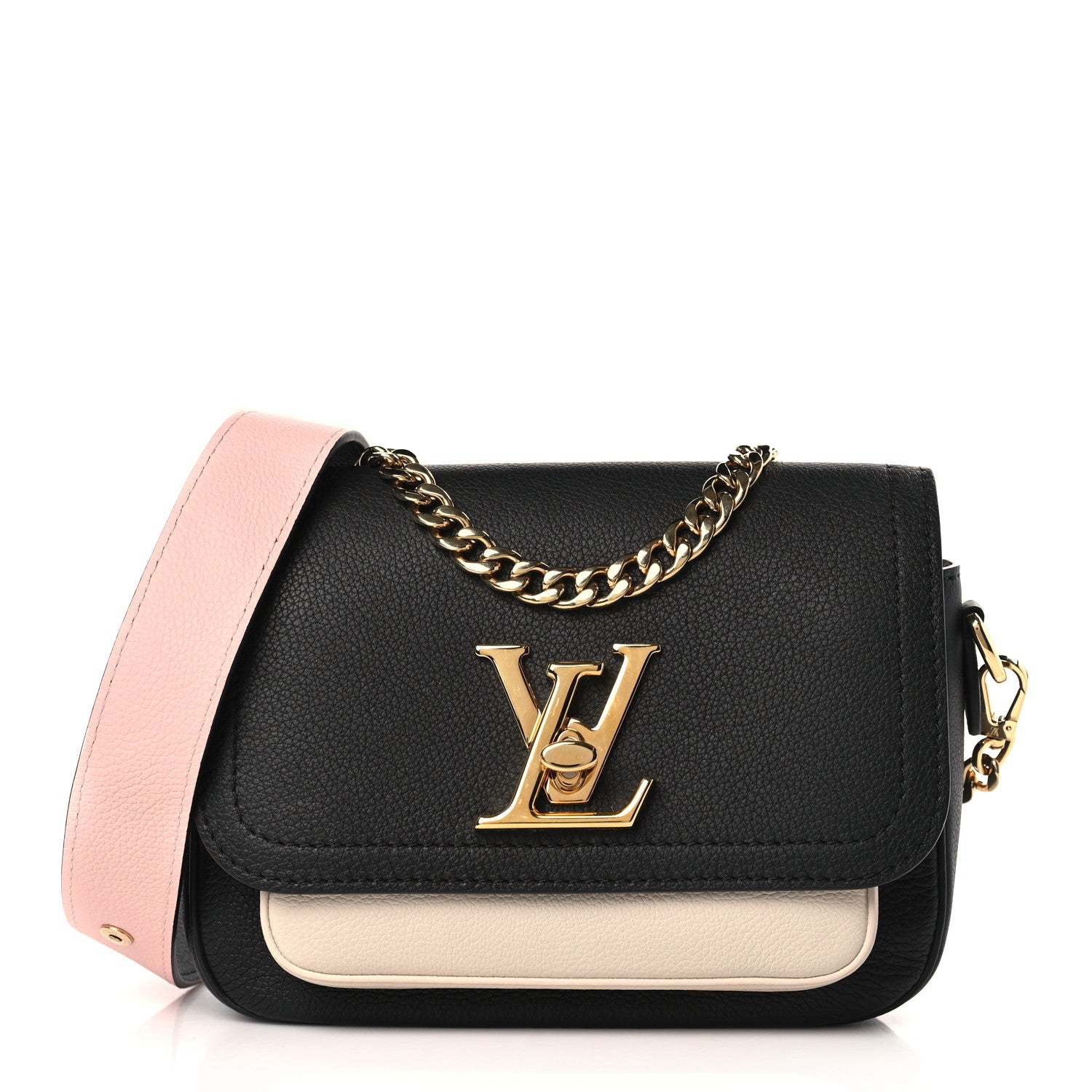 Louis Vuitton Grained Calfskin Lockme Tender Black 1 of 7