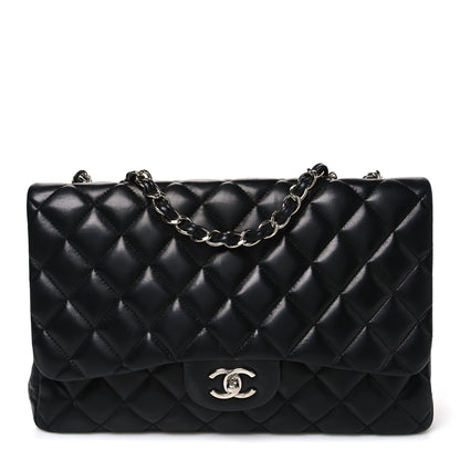 Chanel Lambskin Quilted Jumbo Single Flap Black 1 of 10