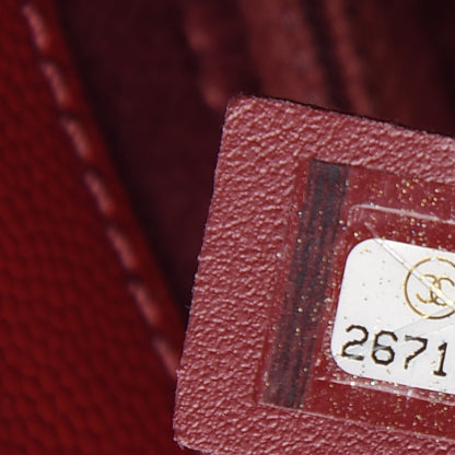 Chanel Caviar Small Studded Deauville Tote Red 9 of 11