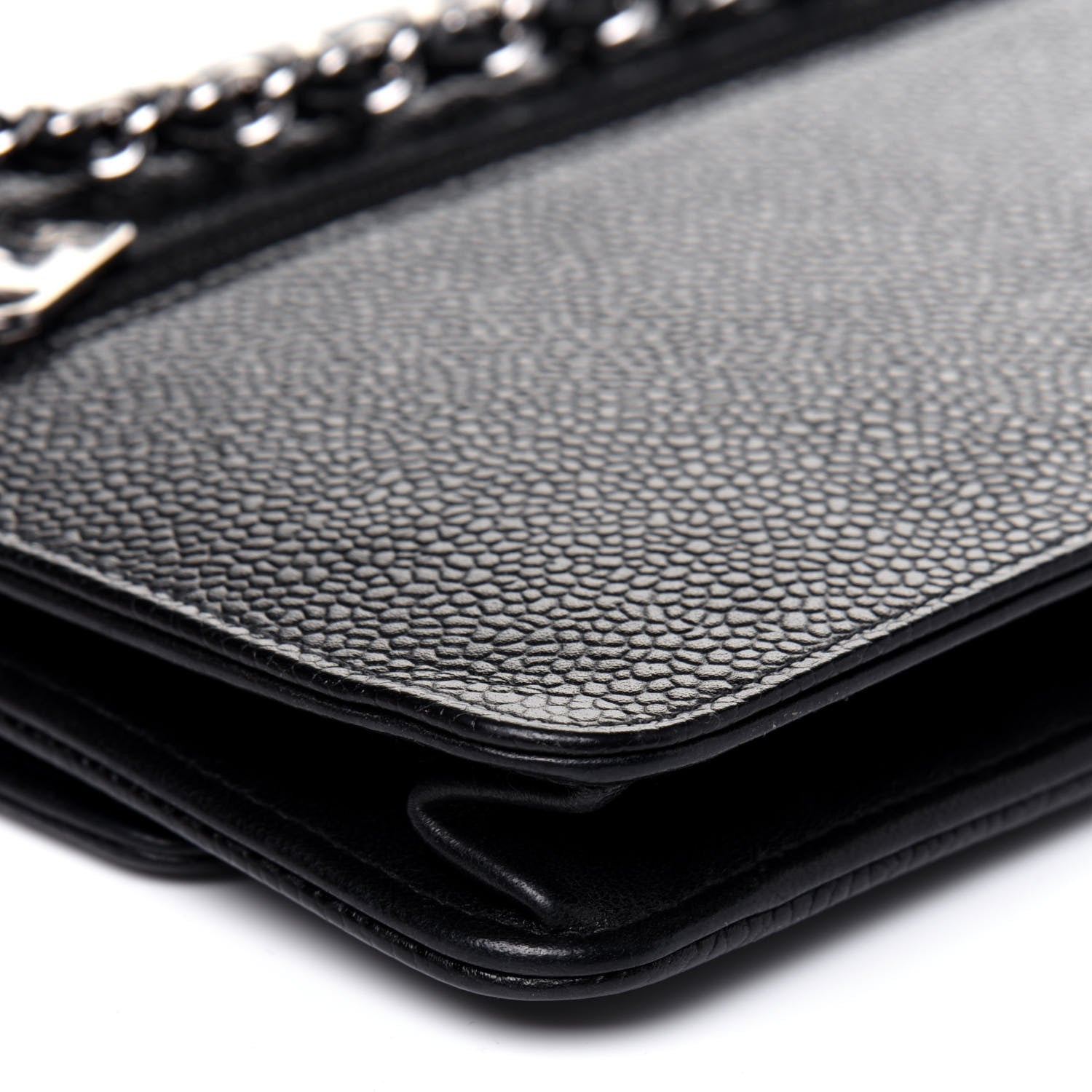Chanel Caviar Timeless CC Wallet On Chain WOC Black 12 of 13