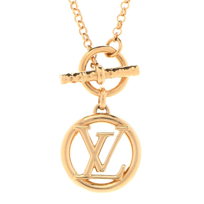 Louis Vuitton Metal Baby Louise Necklace Gold 4 of 7