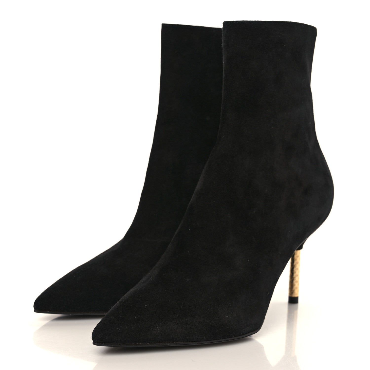 Louis Vuitton Calfskin Suede Monogram Ultimate Ankle Boots 37 Black 2 of 8
