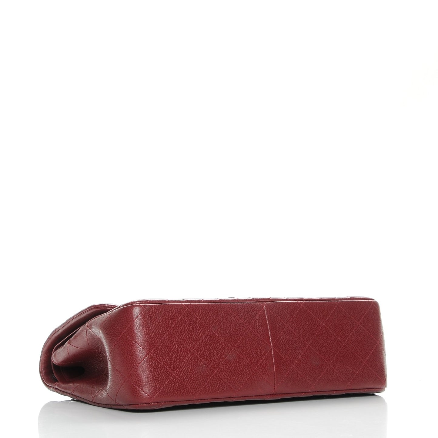 Caviar Quilted Jumbo Double Flap Burgundy