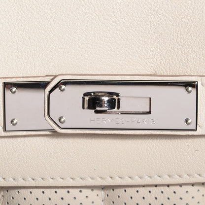 Hermes Veau Swift Perforated Mini Sac Berline Craie Gris Perle 17 of 19