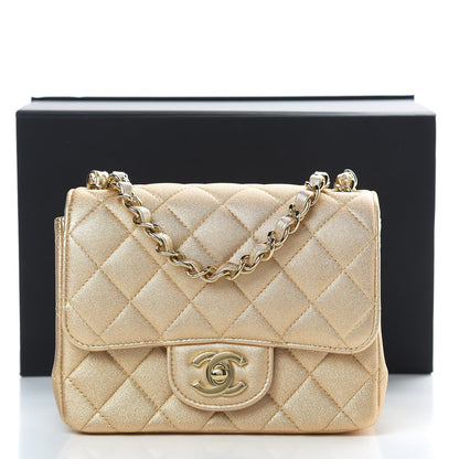 Chanel Metallic Lambskin Quilted Mini Square Flap Gold 11 of 11