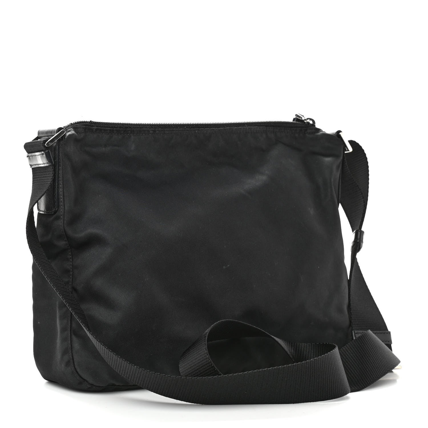 Prada Tessuto Nylon Messenger Bag Black 2 of 12