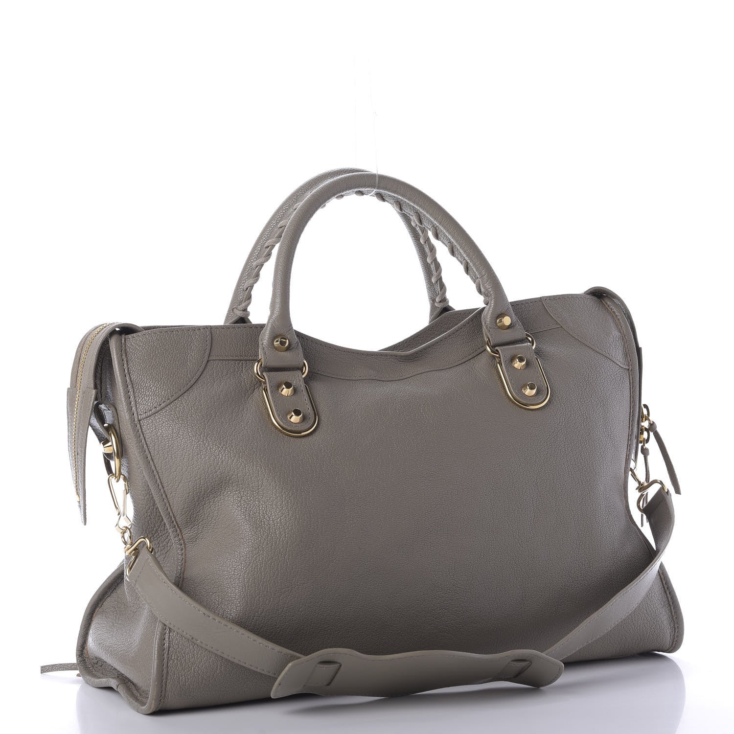 Balenciaga Chevre Gold Metallic Edge Hardware City Gris Taupe 3 of 9