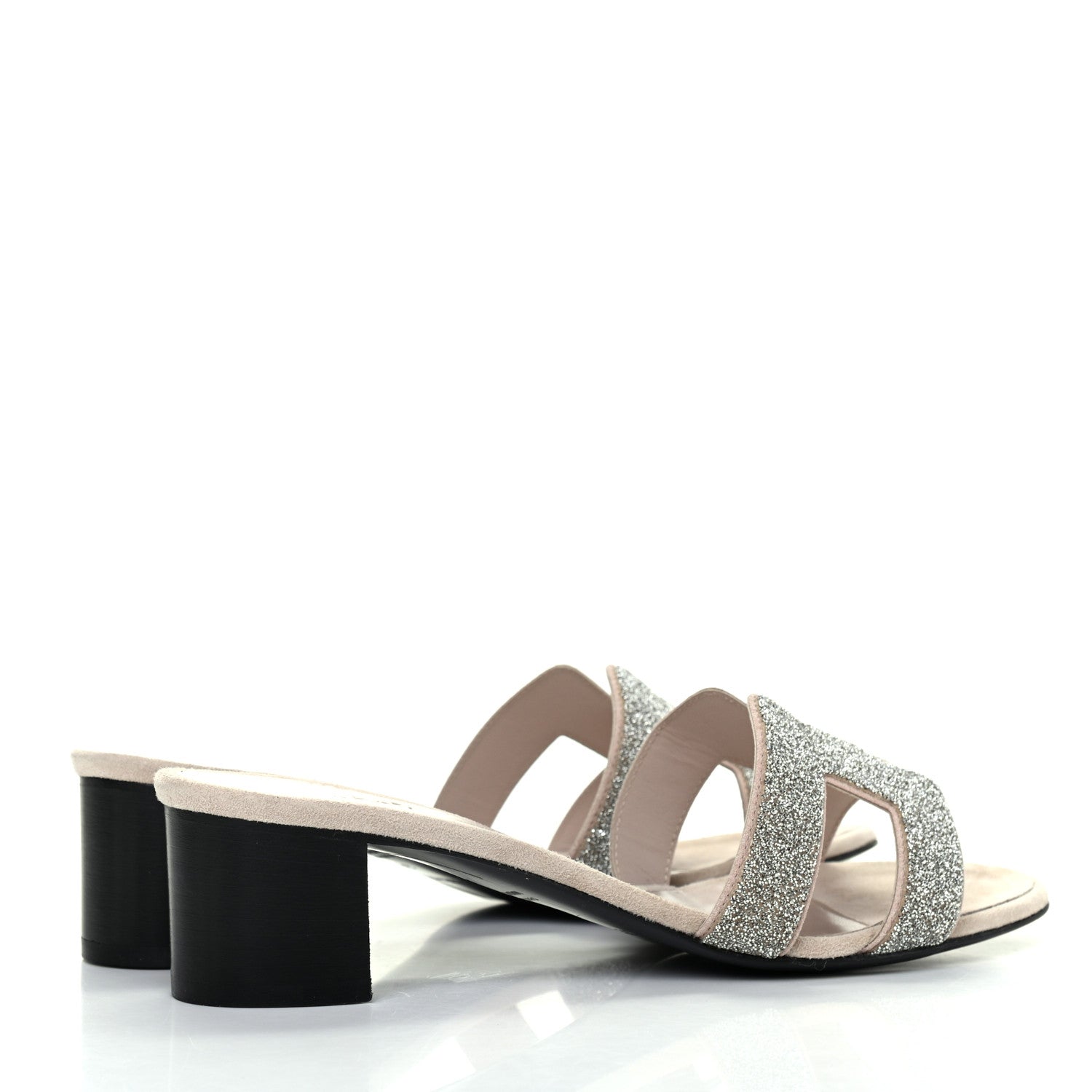 Hermes Suede Goatskin Crystal Oasis Sandals 38 4 of 11