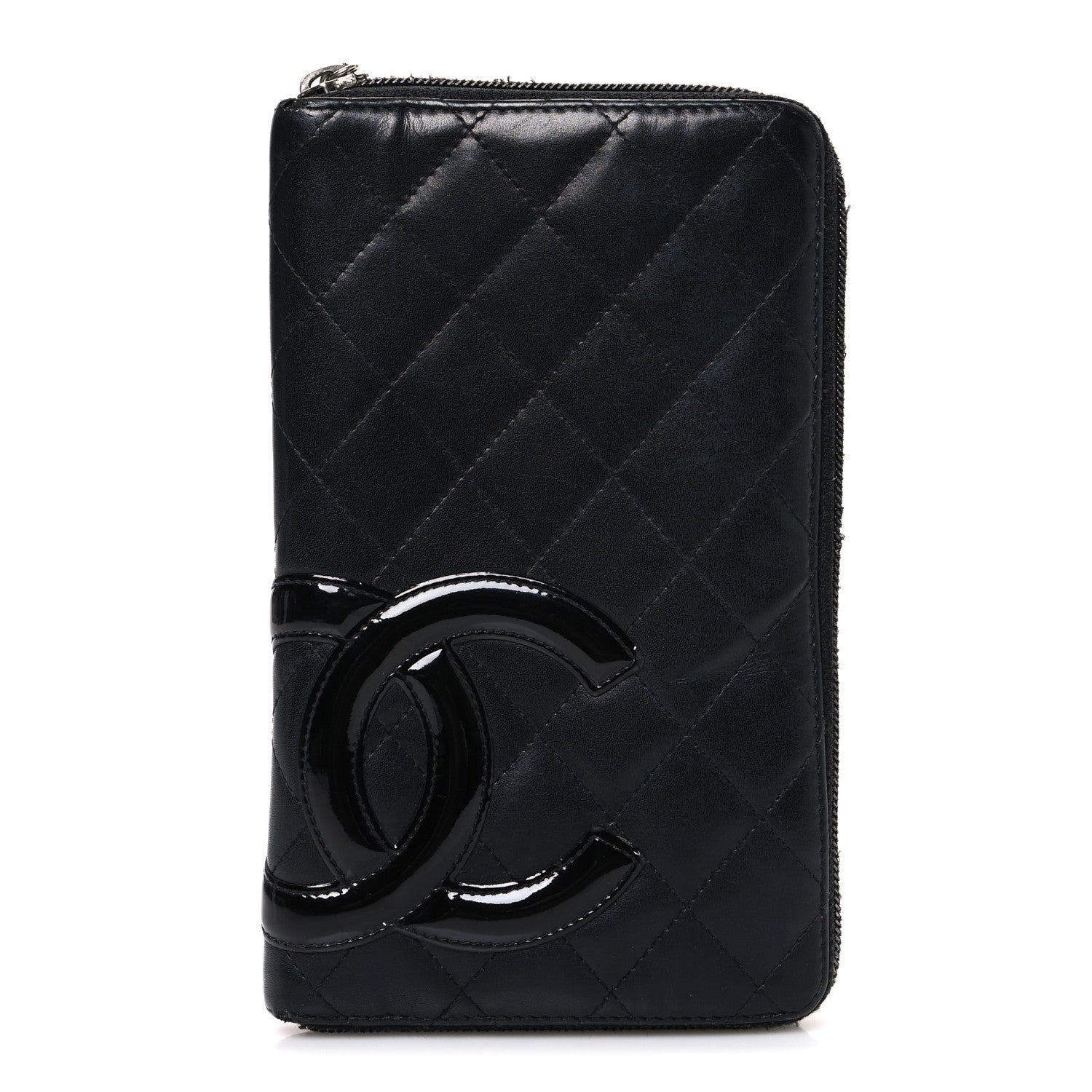 Chanel Calfskin Cambon Zip Around Organizer Wallet Black 1 of 10