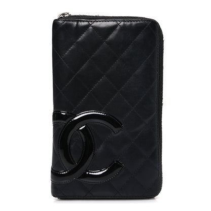 Chanel Calfskin Cambon Zip Around Organizer Wallet Black 1 of 10