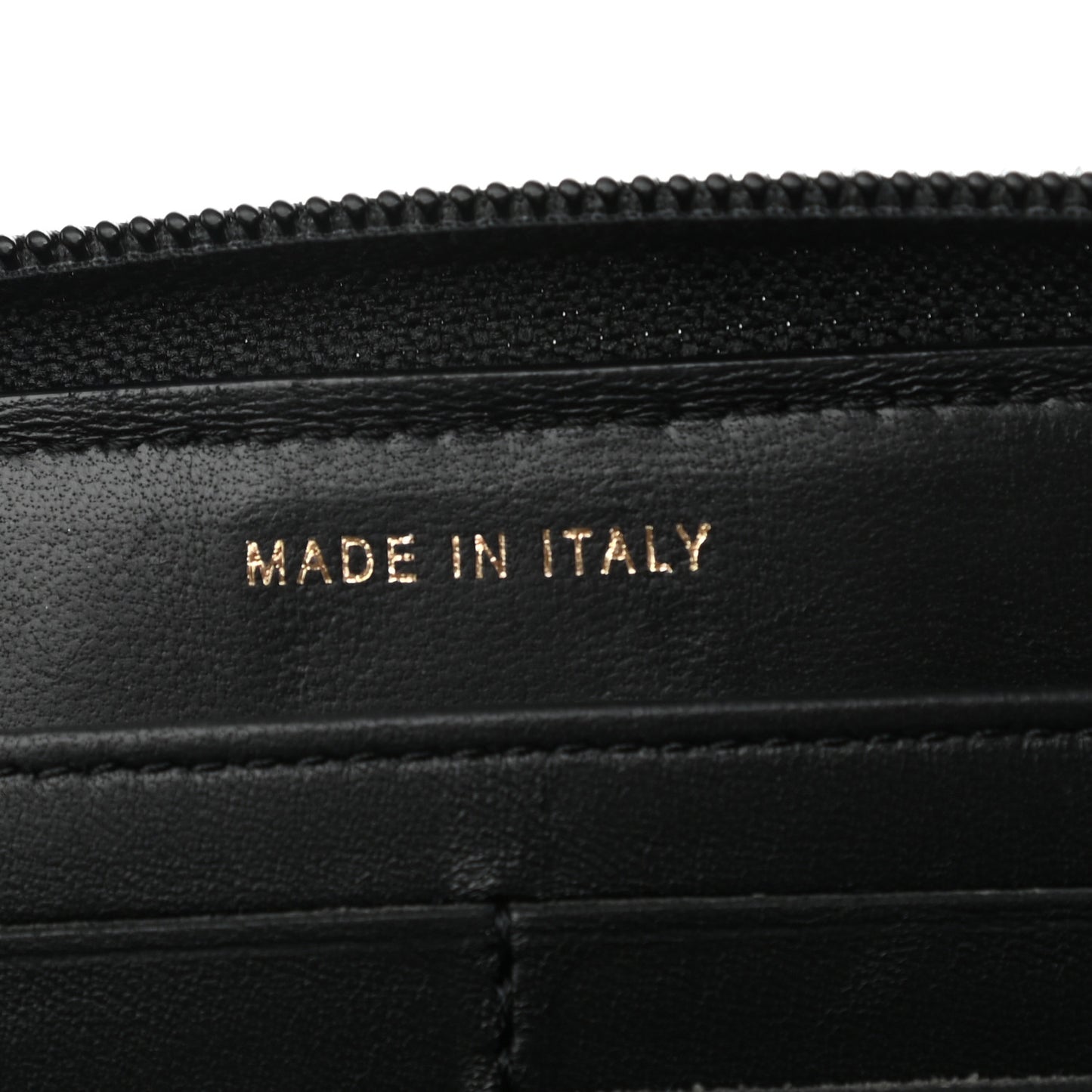 Lambskin Quilted Boy Zip Around Wallet Black
