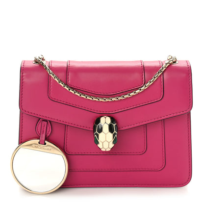 Bulgari Calfskin Small Serpenti Forever Snake Strap Crossbody Bag Pink 1 of 9