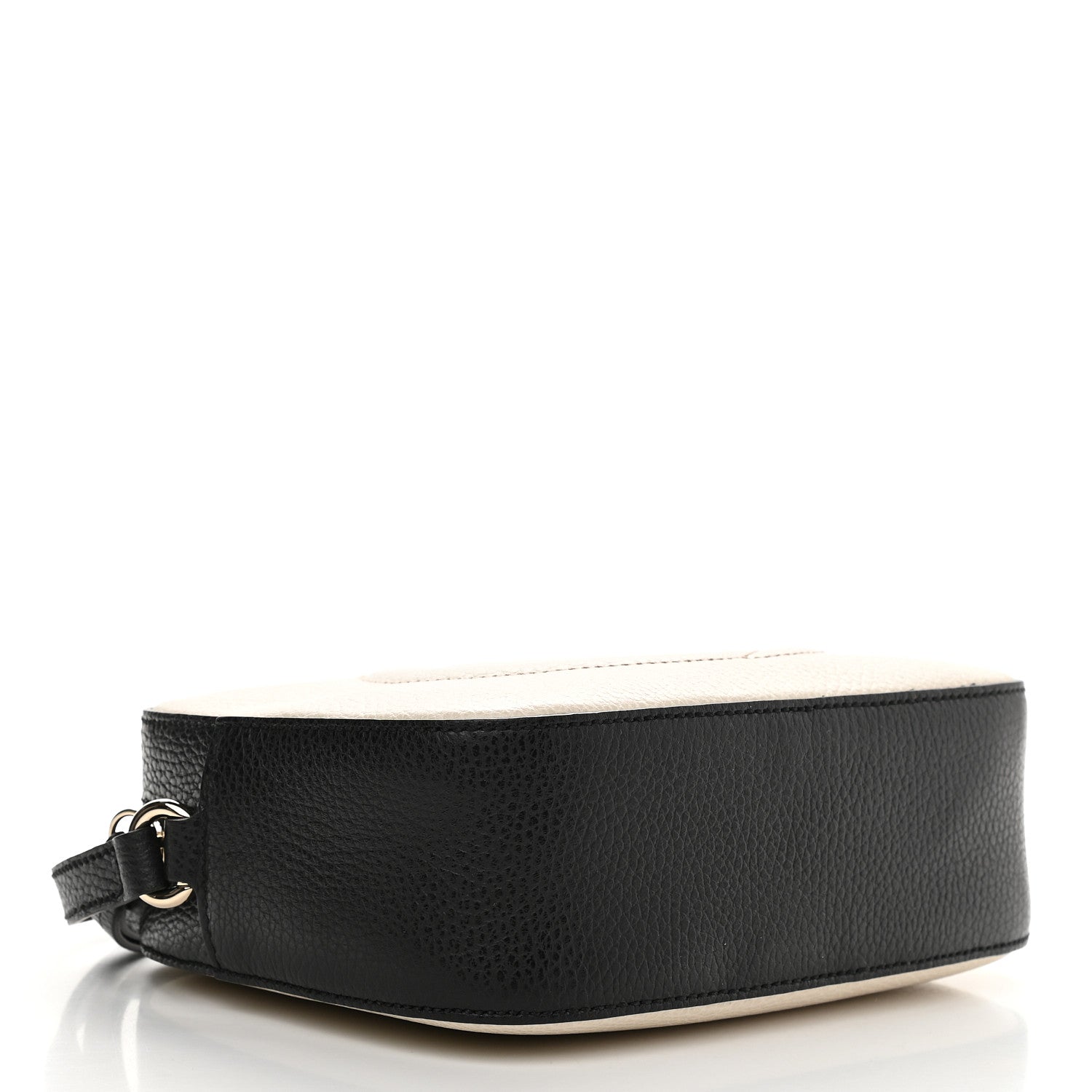 Gucci Dollar Calfskin Bi-Color Small Soho Disco Bag Mystic White Black 4 of 9