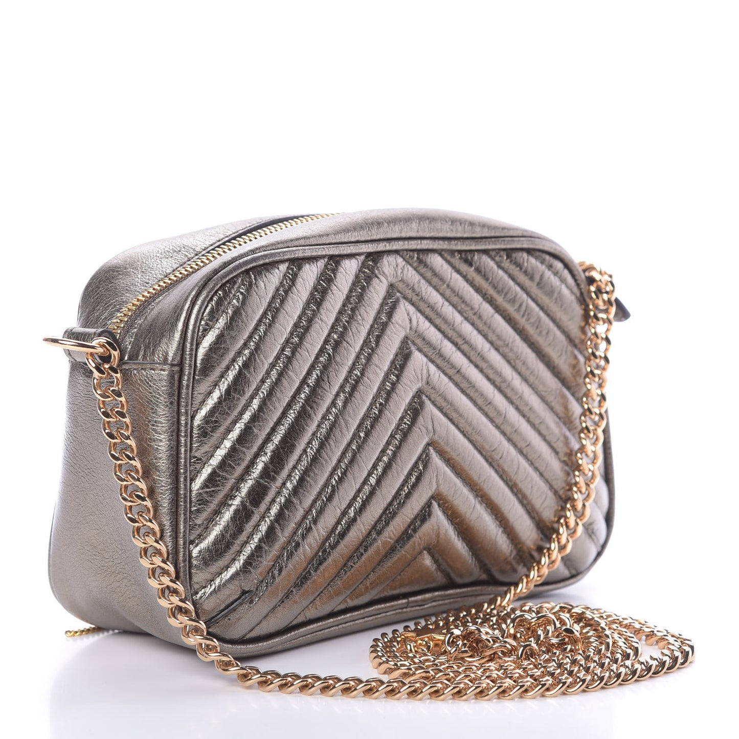 Metallic Alter Nappa Star Patch Shoulder Bag Gold