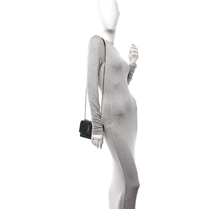 Saint Laurent Calfskin Monogram Sunset Chain Wallet Black 2 of 9