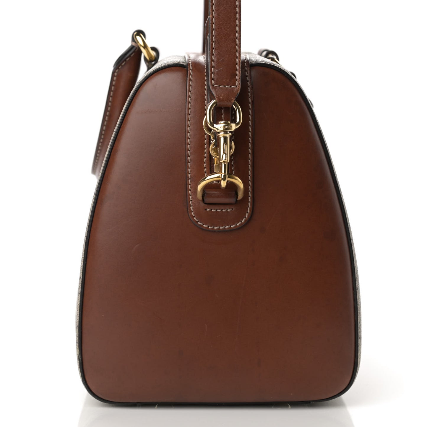 GG Supreme Monogram Medium Boston Beige Cuir