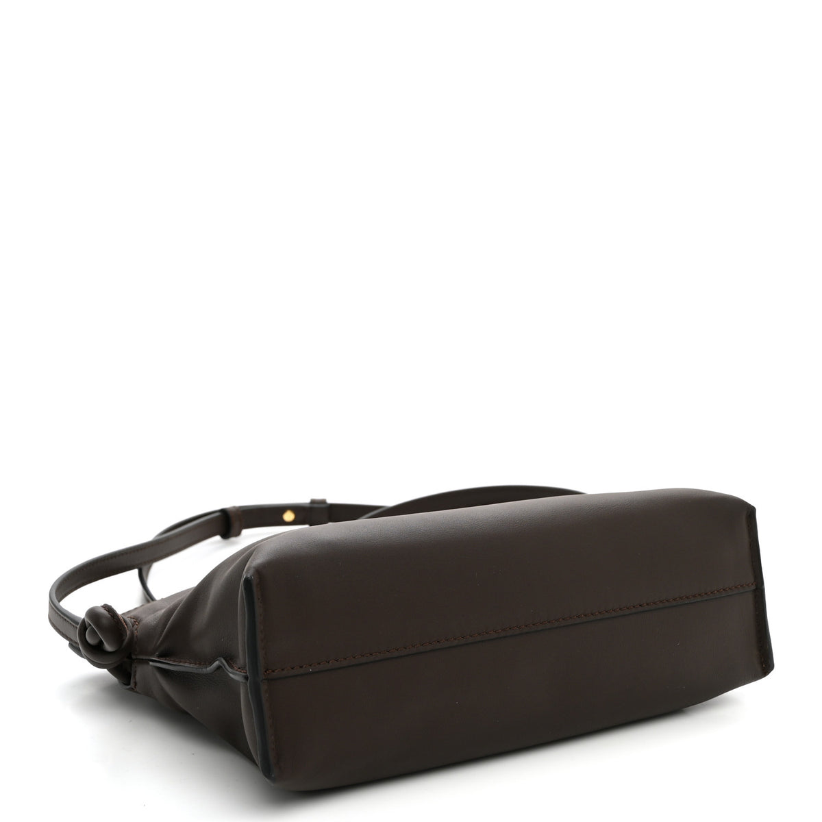 Calfskin Mini Flamenco Knot Clutch  Chocolate