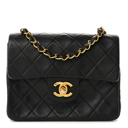 Chanel Lambskin Quilted Mini Square Flap Bag Black 1 of 11