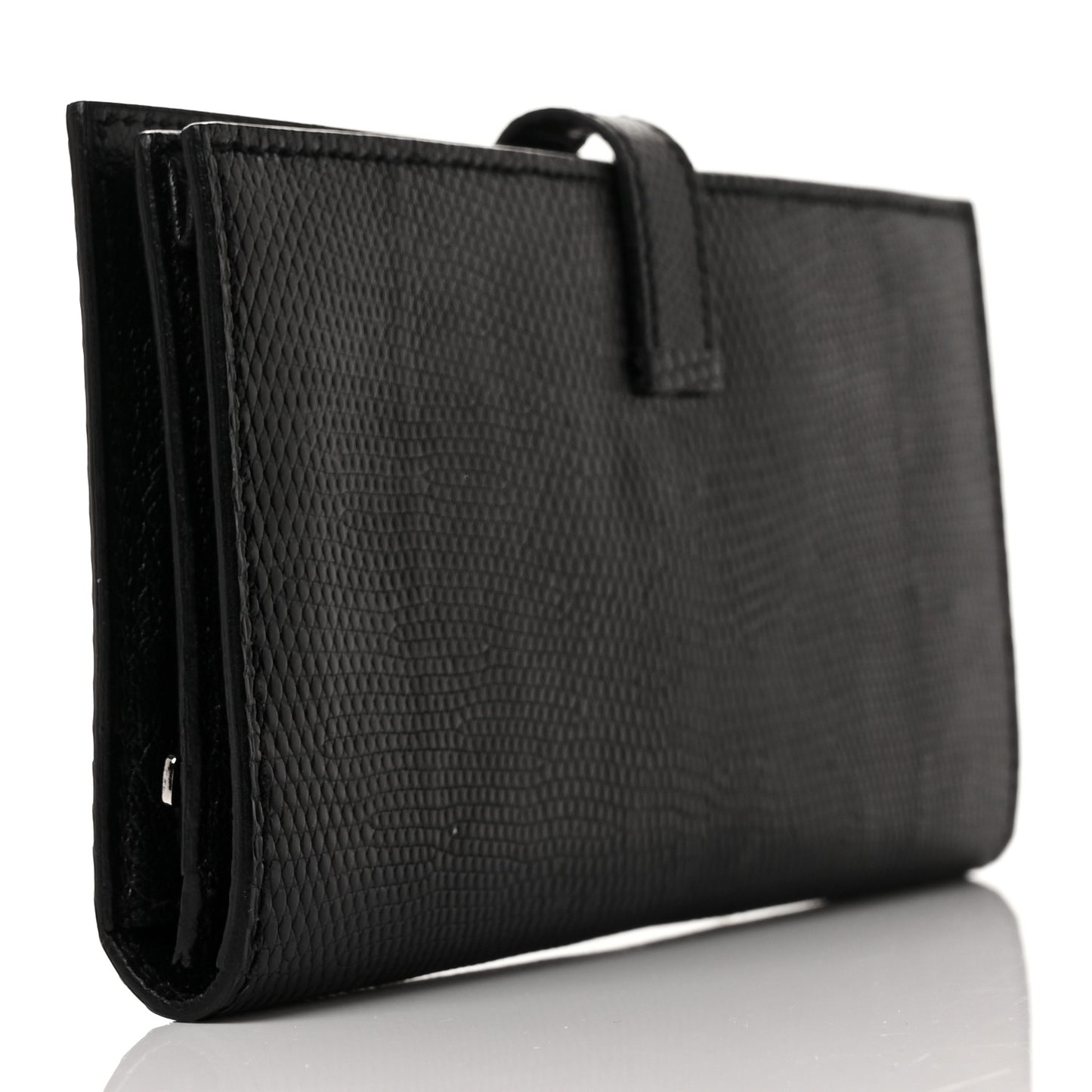 Niloticus Lizard Bearn Wallet Black