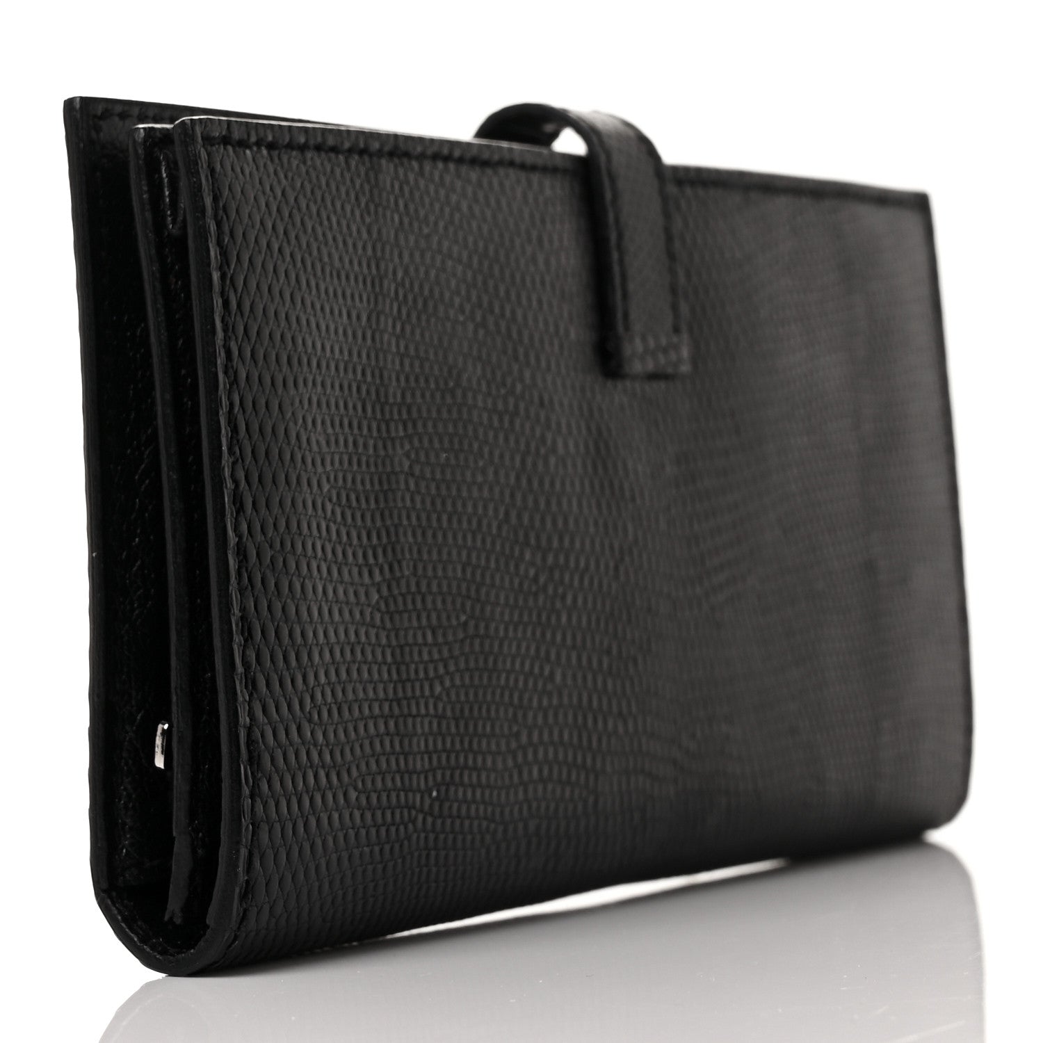 Hermes Niloticus Lizard Bearn Wallet Black 3 of 8