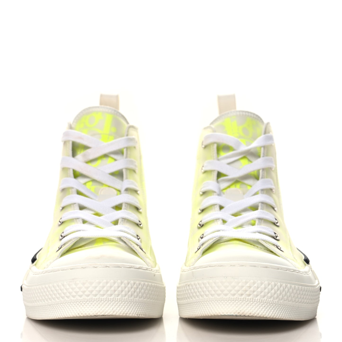 Technical Canvas Oblique Mens B23 High Top Sneakers 35 Yellow