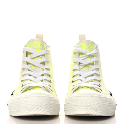 Christian Dior Technical Canvas Oblique Mens B23 High Top Sneakers 35 Yellow 3 of 8