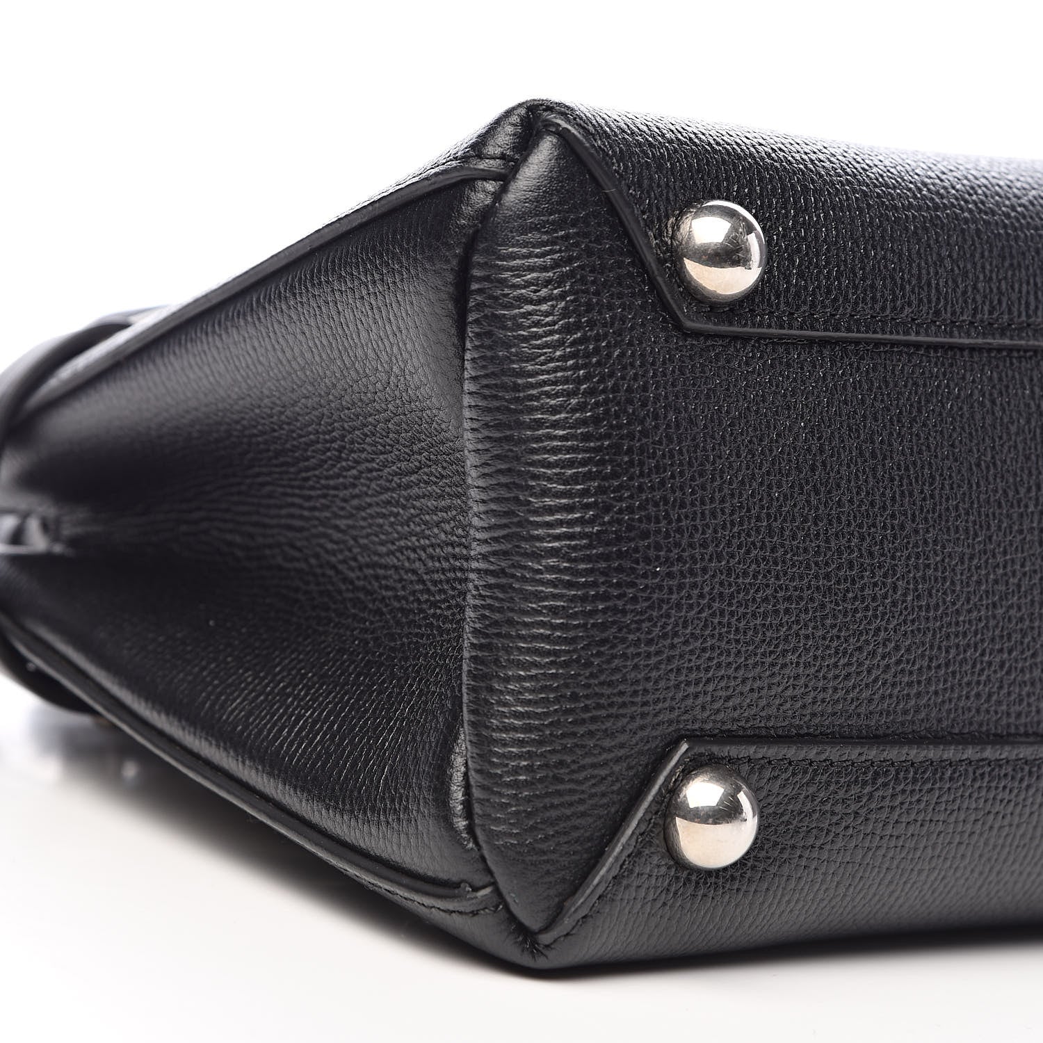 Burberry Grainy Calfskin House Check Grommet Baby Banner Tote Black 10 of 13