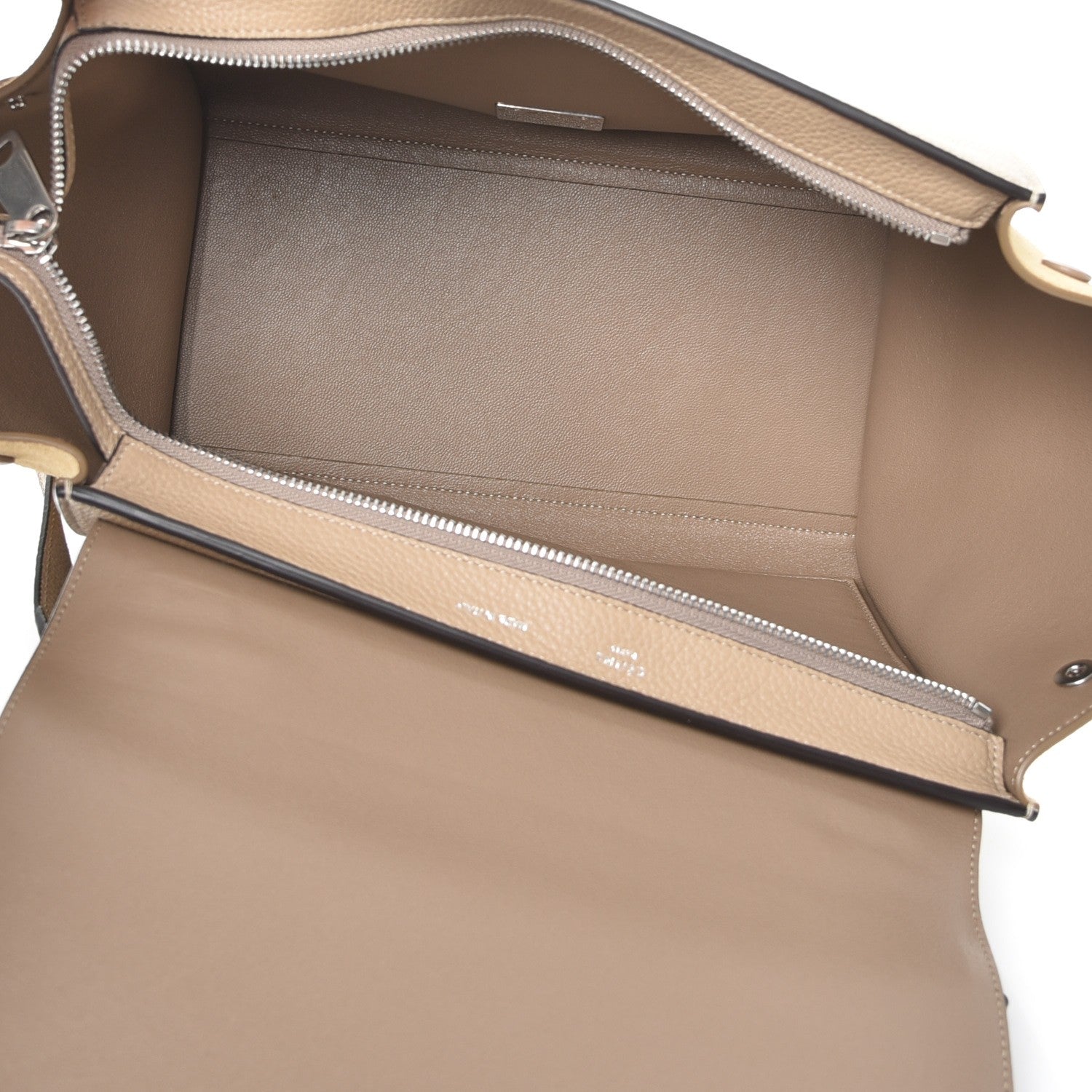 Celine Drummed Calfskin Suede Small Trapeze Dune 6 of 8