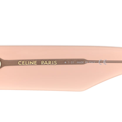 Celine Acetate Flat Top Rectangular Sunglasses CL40092I Shiny Milky Hazelnut 7 of 8