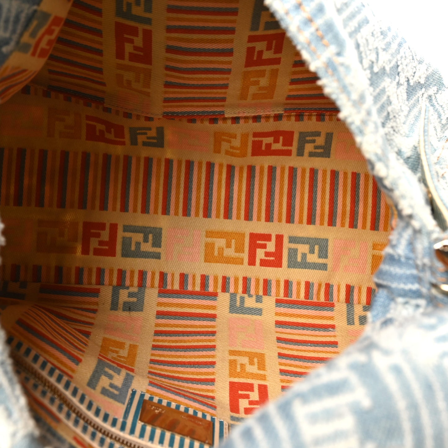 Denim Zucca Mama Baguette Blue