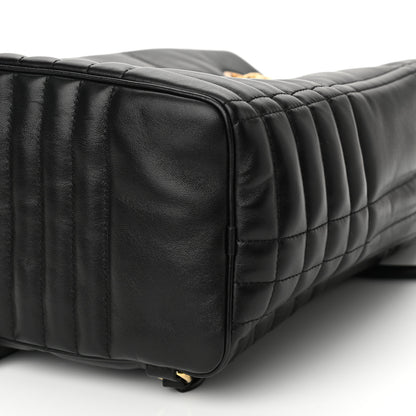 Burberry Lambskin Quilted Medium Lola Backpack Black 9 of 9