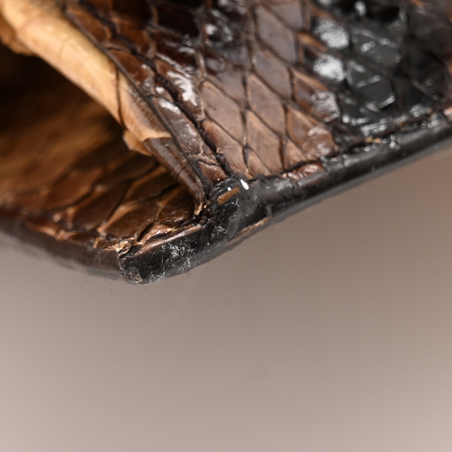 Snakeskin Evening Clutch Brown