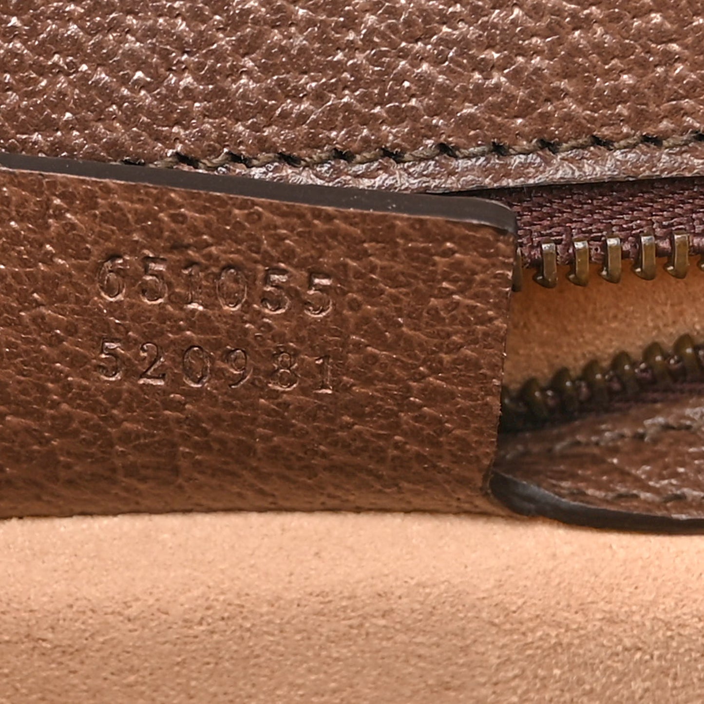 GG Supreme Monogram Textured Dollar Calfskin Web Small Ophidia Padlock Top Handle Bag Beige Ebony New Acero