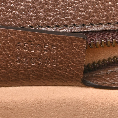 Gucci GG Supreme Monogram Textured Dollar Calfskin Web Small Ophidia Padlock Top Handle Bag Beige Ebony New Acero 7 of 11