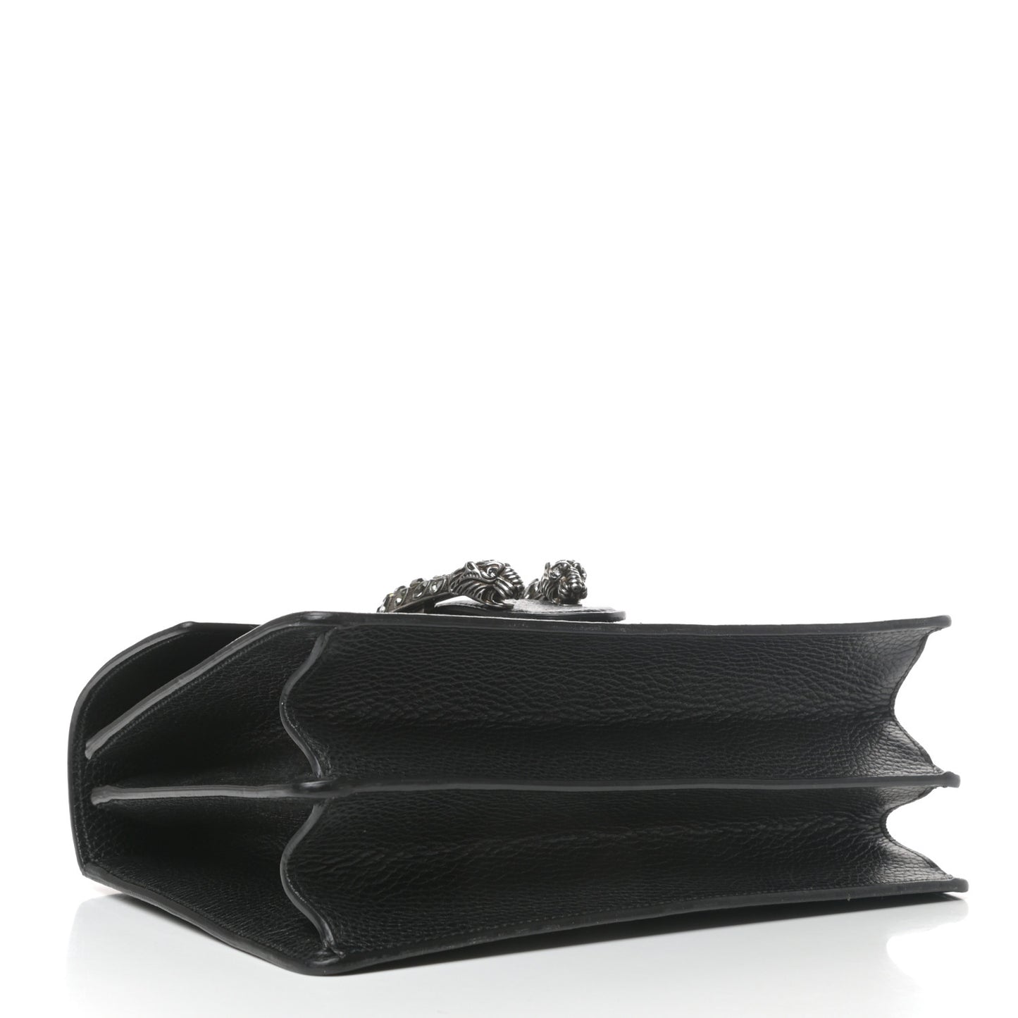 Dollar Calfskin Crystal Web Medium Dionysus Bamboo Top Handle Bag Black Black Diamond