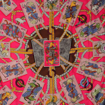 Hermes Silk Dame de Coeur A Vous L'Honneur Scarf 90 1 of 8