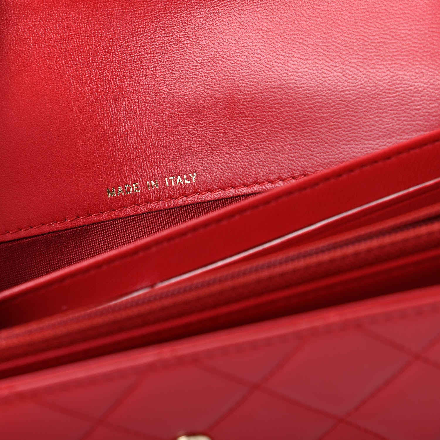Chanel Lambskin Quilted Boy Flap Wallet Red 7 of 9