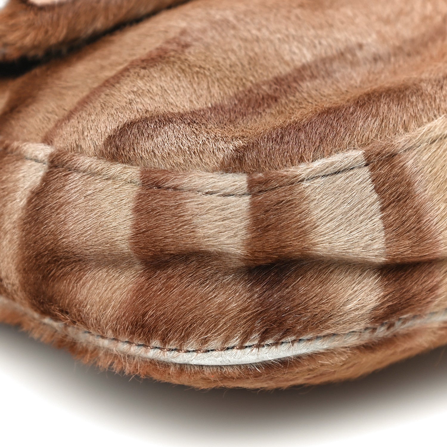 Fendi Calf Hair Zebra Print Baguette Brown 8 of 13