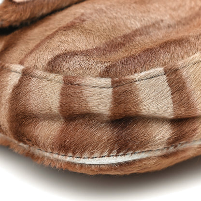 Fendi Calf Hair Zebra Print Baguette Brown 8 of 13