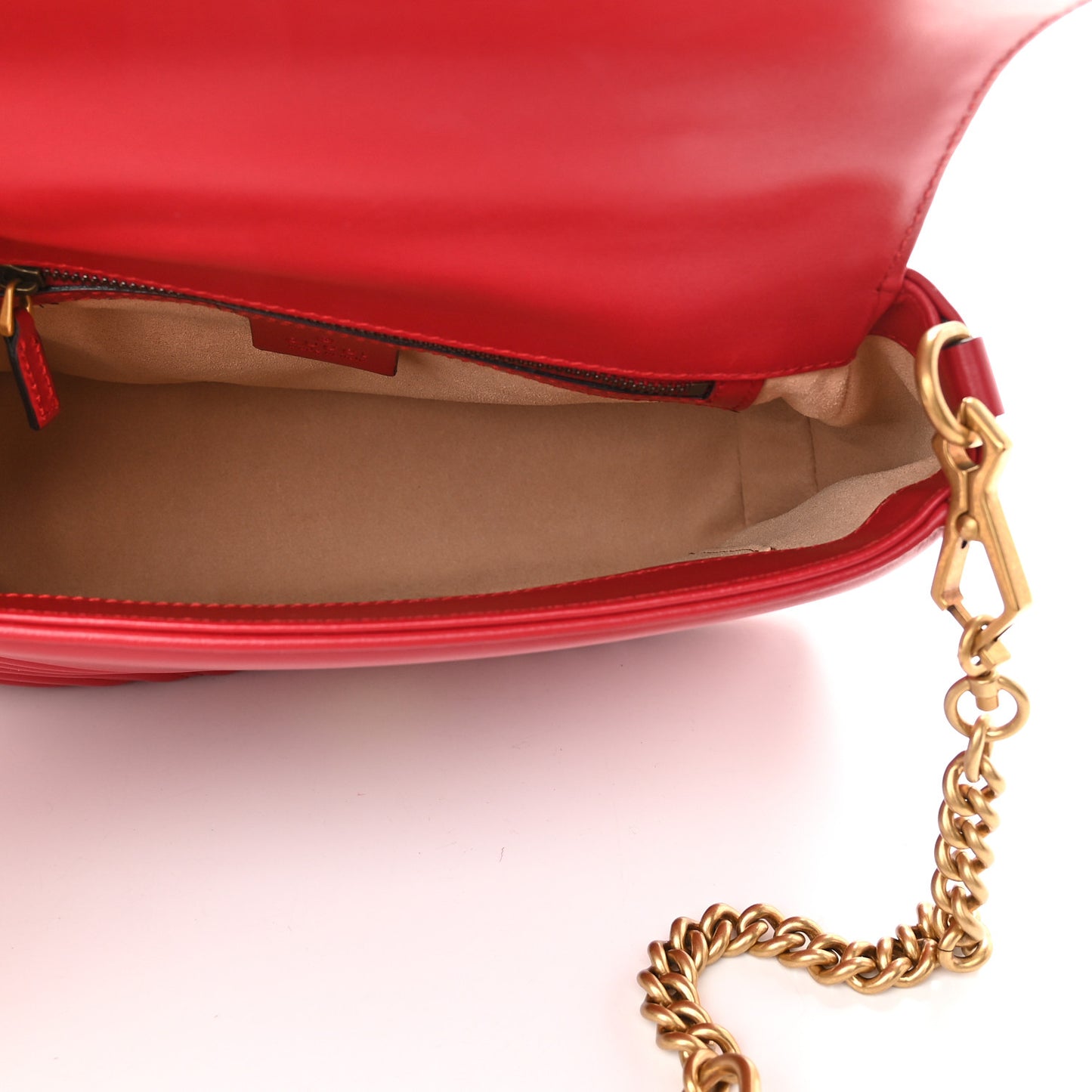 Calfskin Matelasse Small GG Marmont Top Handle Shoulder Bag Hibiscus Red