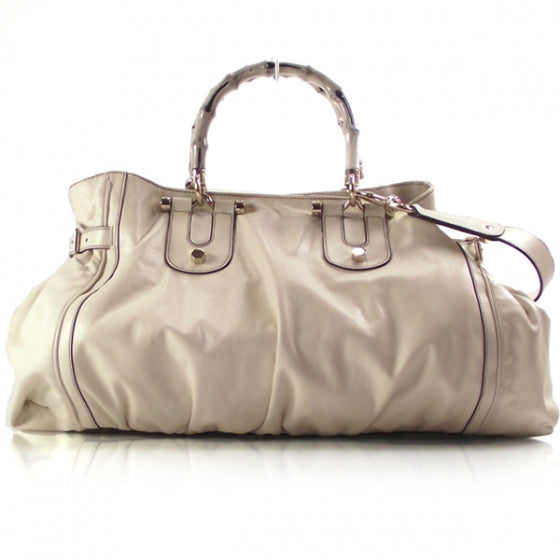 Gucci Leather Pop Bamboo Handle Tote 1 of 12