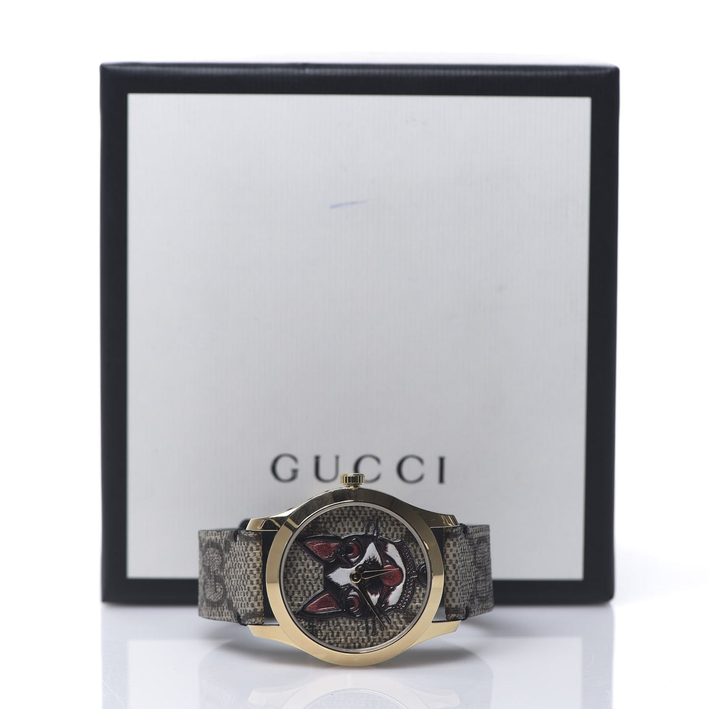 Stainless Steel Canvas 38mm G-Timeless GG Supreme Bosco Quartz Watch Brown