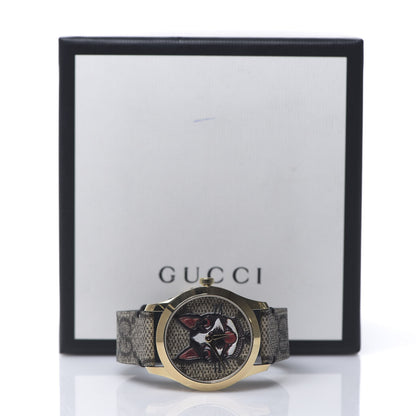Gucci Stainless Steel Canvas 38mm G-Timeless GG Supreme Bosco Quartz Watch Brown 7 of 7