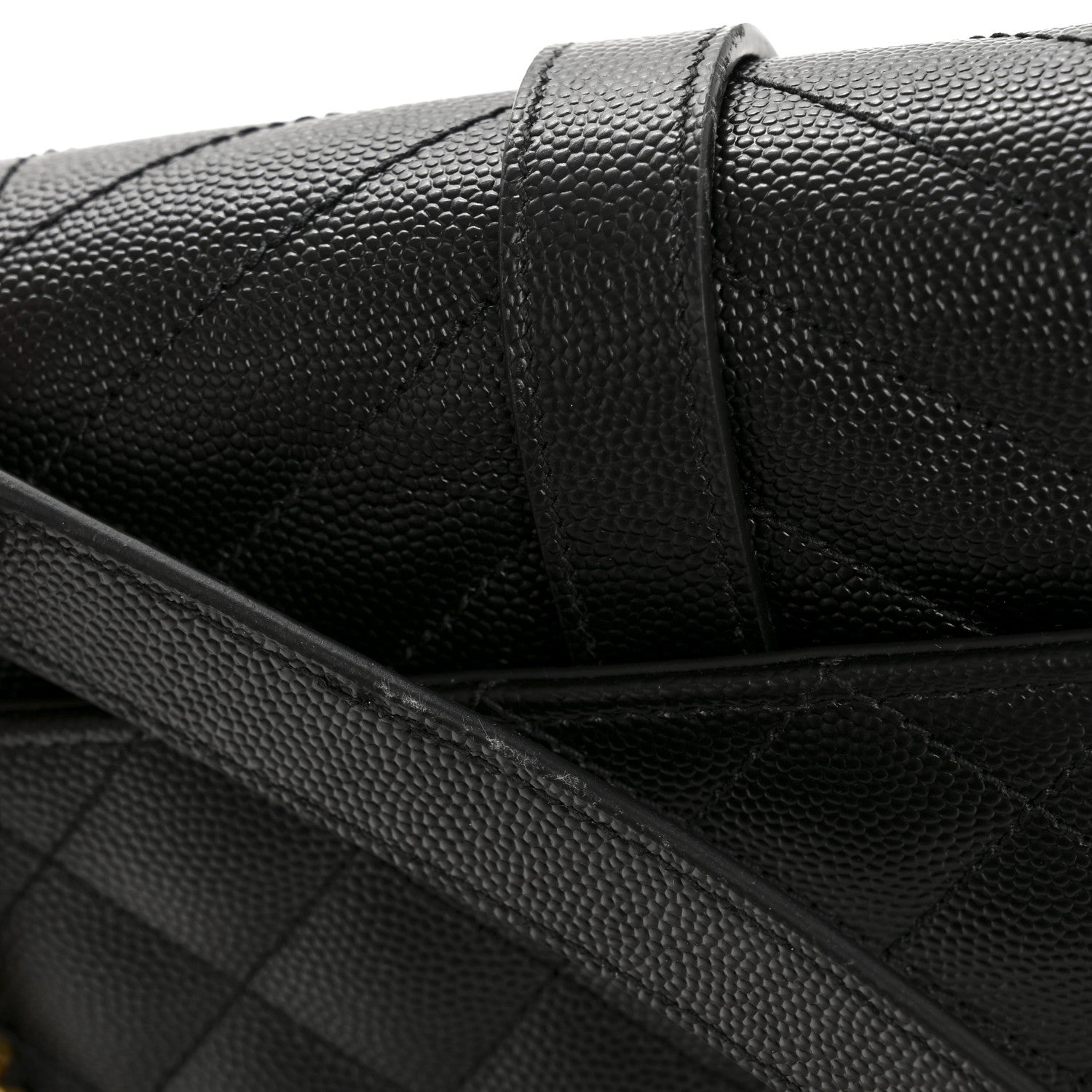 Saint Laurent Grain De Poudre Textured Mixed Matelasse Triquilt Small Monogram Satchel Black 11 of 12