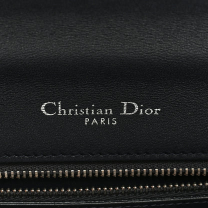 Christian Dior CHRISTIAN DIOR Metallic Patent Micro-Cannage Medium Diorama Flap Bag Silver 6 of 9