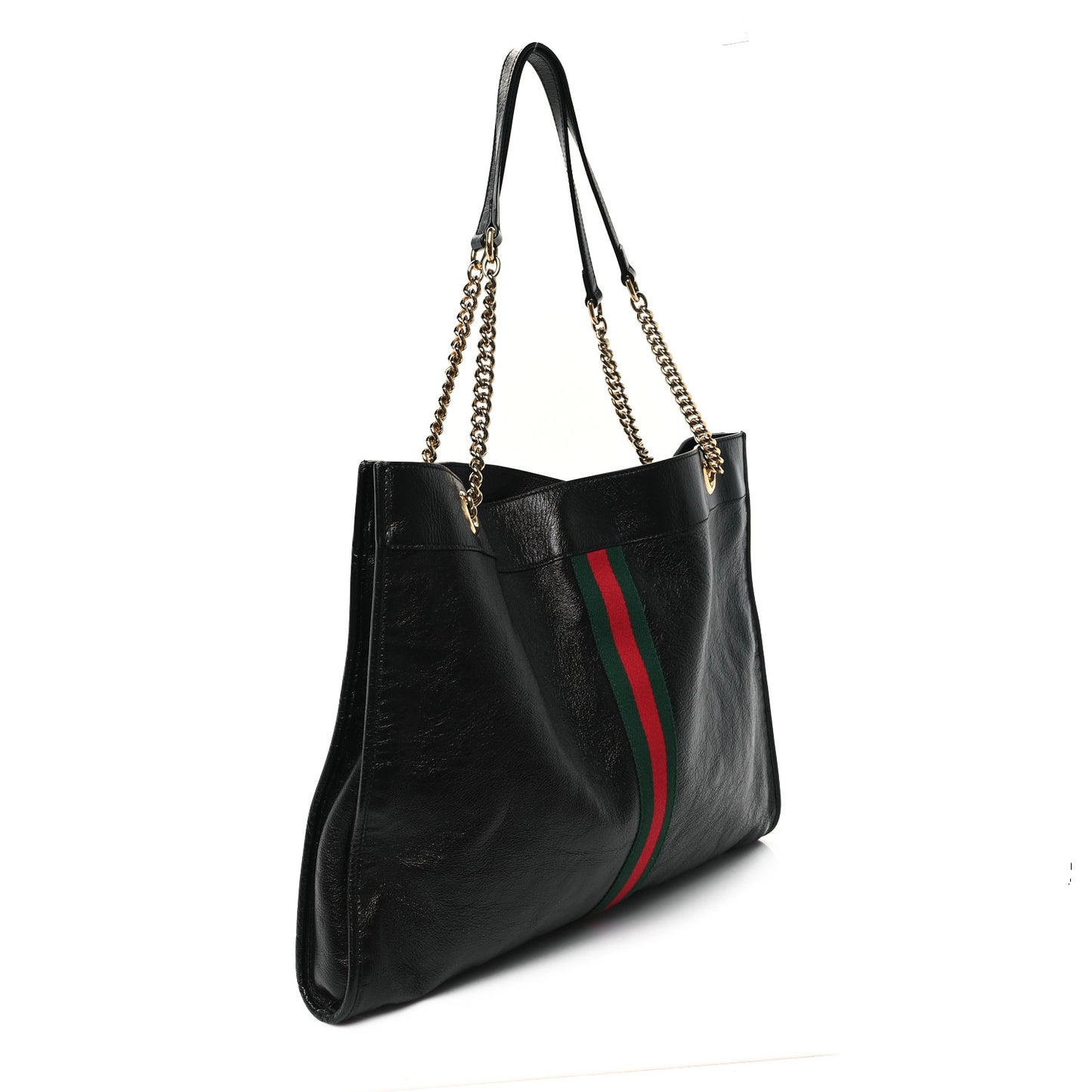 Calfskin Large Rajah Chain Tote Black