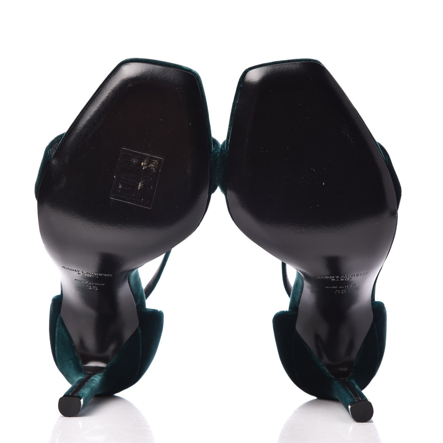 Velvet Amber 105 Ankle Strap Sandals 35 Malachite