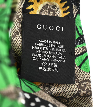 Gucci Silk Monogram Bengal Tiger Print Duchesse Headband Green 4 of 7