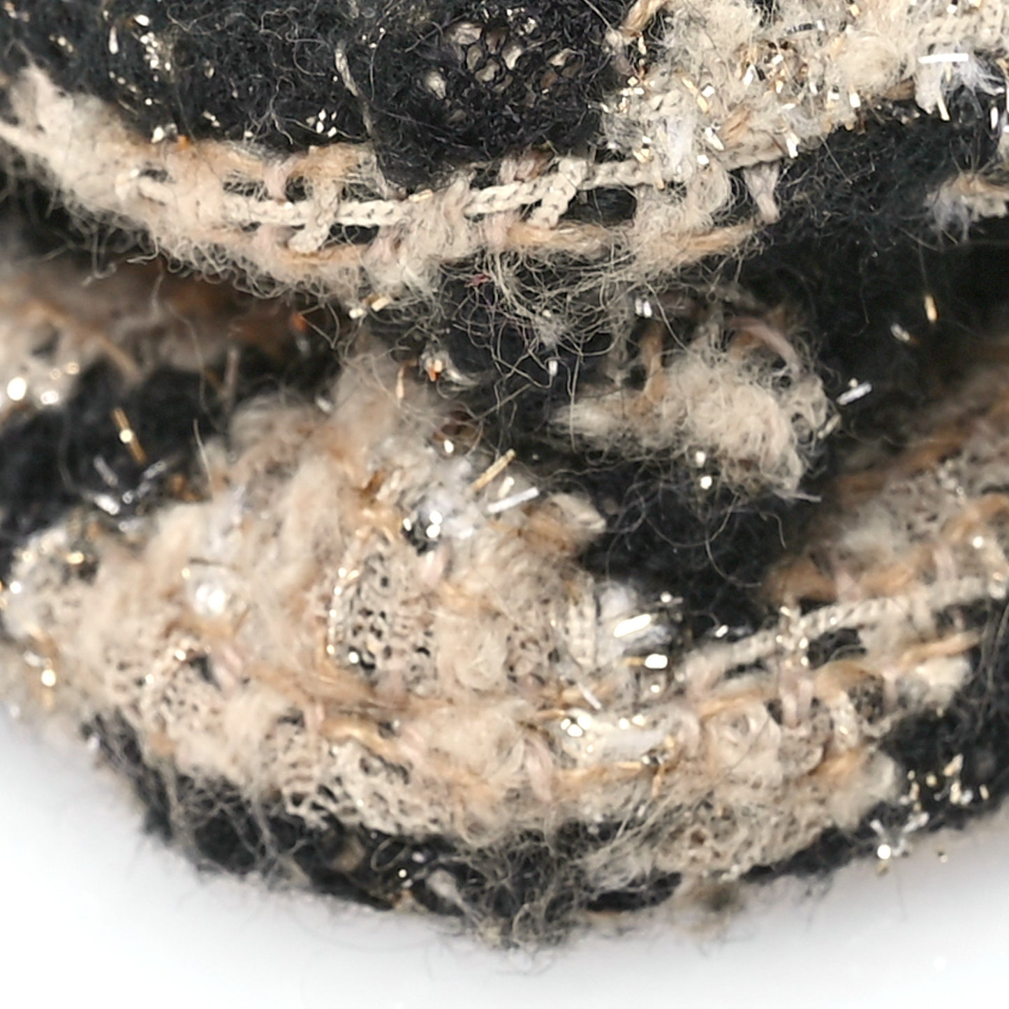 Wool Tweed Lambskin Quilted Chanel 19 Wallet On Chain WOC  Beige Black